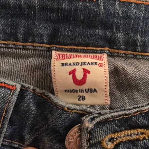 True religion low rise boot cut jeans Sz 28 - Picture 3 of 6